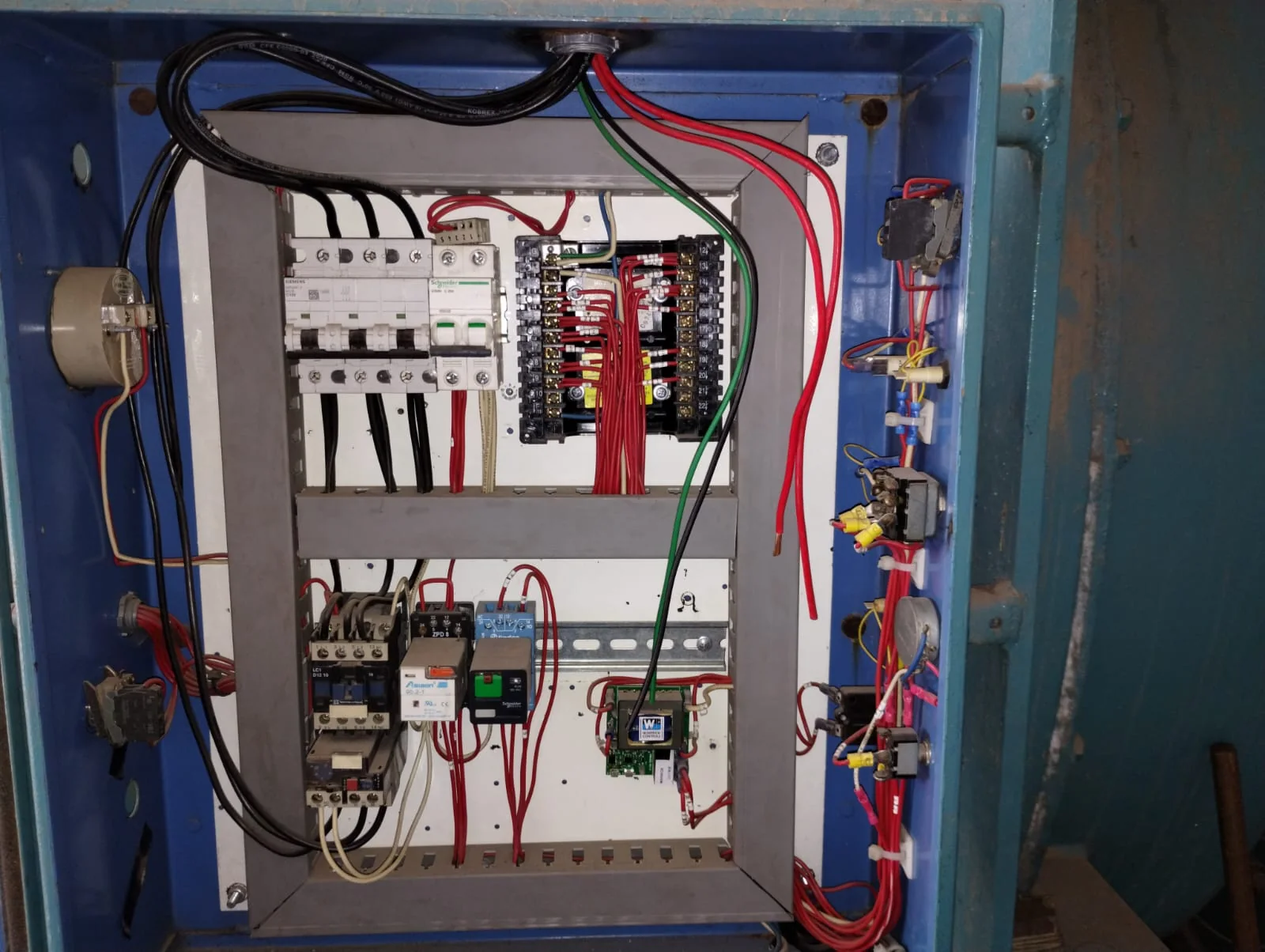 Tablero eléctrico de control para caldera